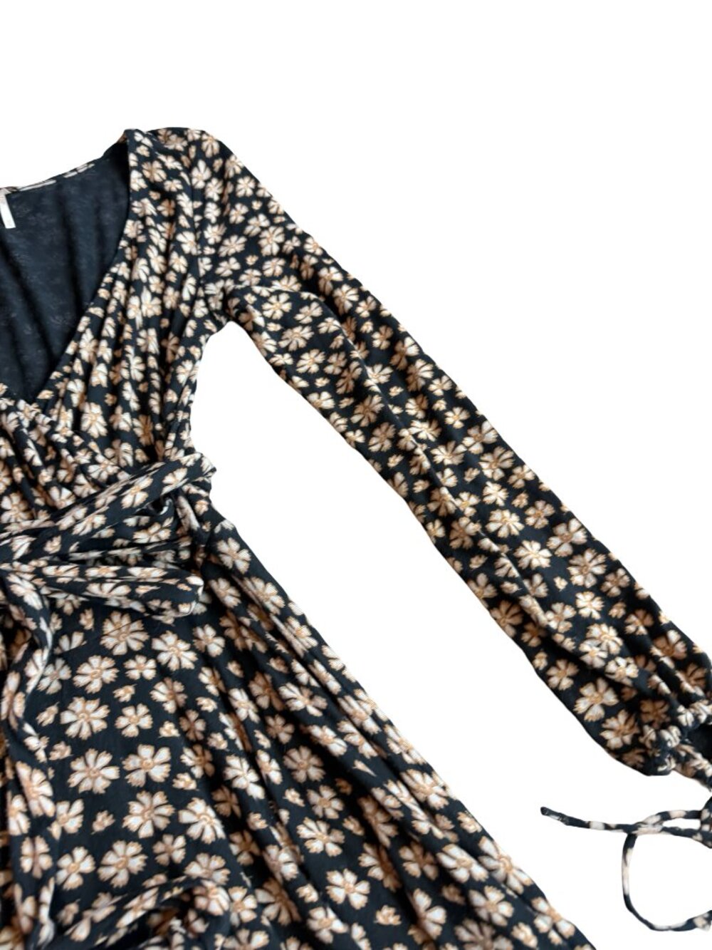 Free People Pradera Mini Dress Faux Wrap Stretchy Floral Print Comfy Size XS - Picture 8 of 16